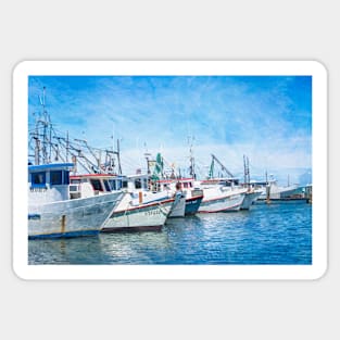 Oyster Boats - Fulton Harbor - Texas Sticker